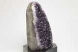 Amethyst Cluster With Wood Base - Uruguay #200006-1